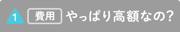 【費用】やっぱり高額なの?