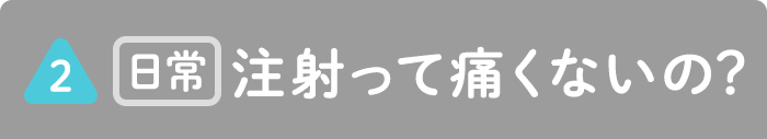【日常】毎日の注射って痛くないの?